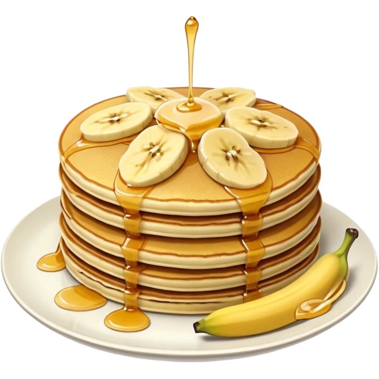 Pancakes with bananas on top emoji
