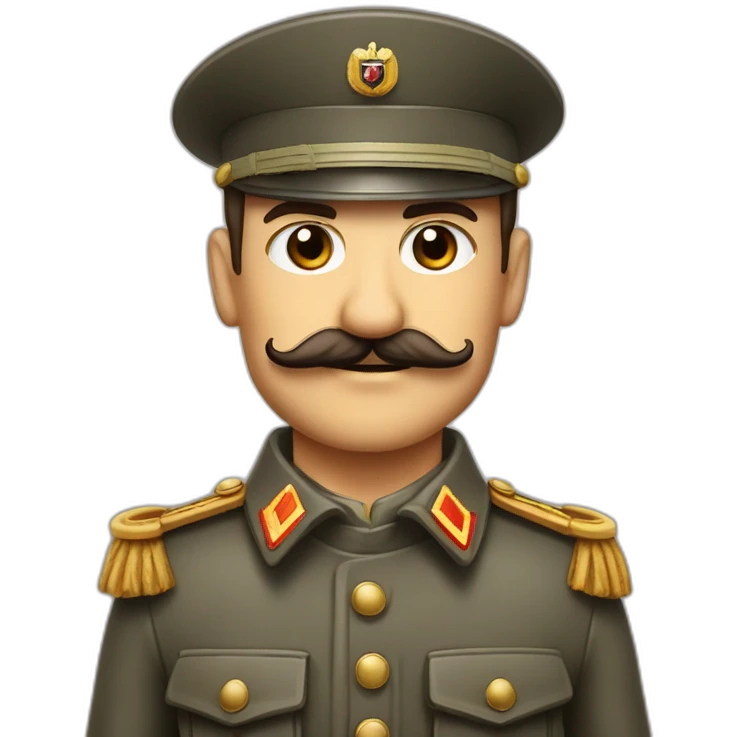 Soldat allemand SA brun petite moustache carré emoji