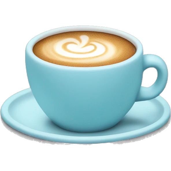 Pastel blue coffee cup emoji