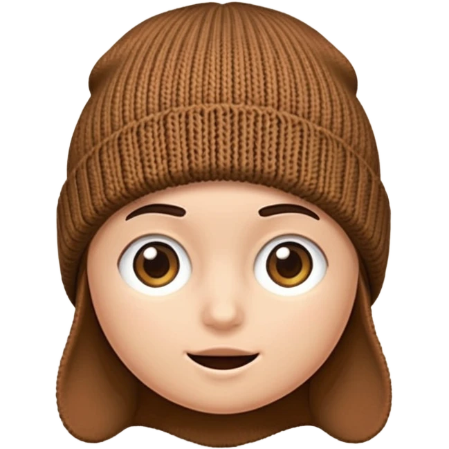 brown beanie emoji