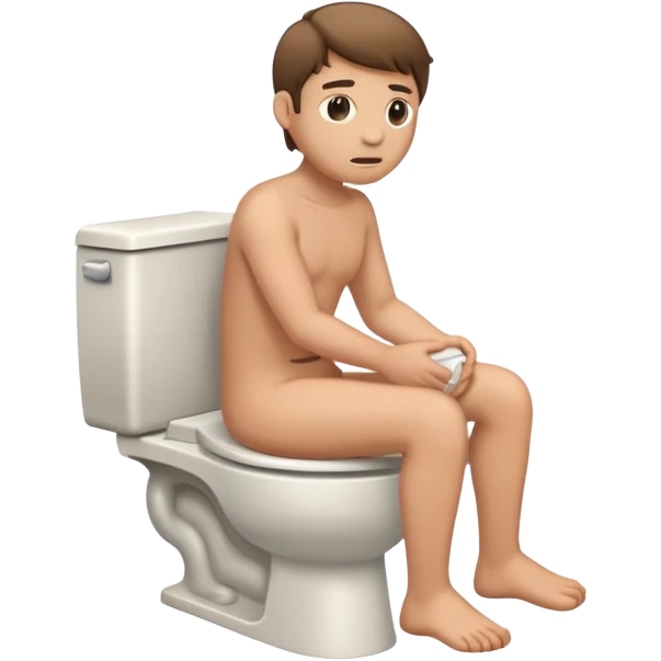 Pooping on a toilet emoji