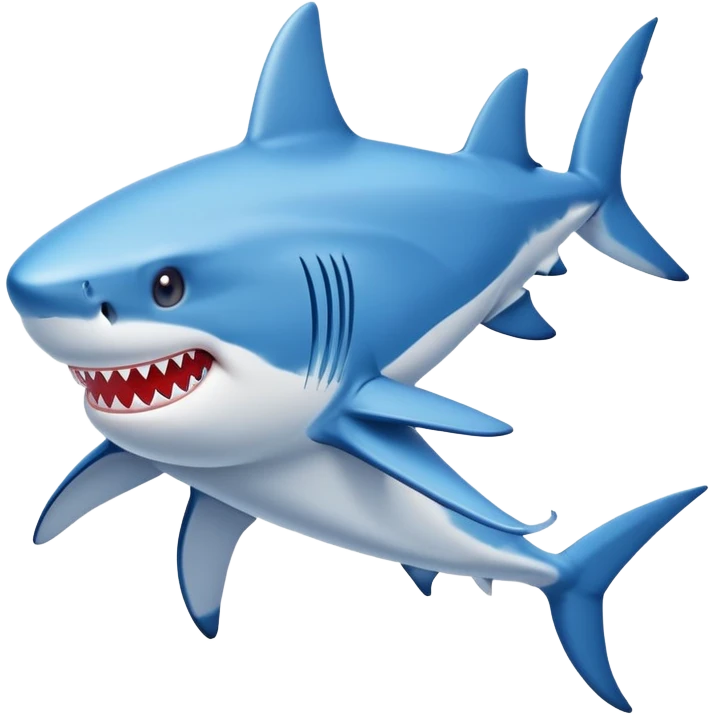 A Shark with Nike Blue sneakers  emoji