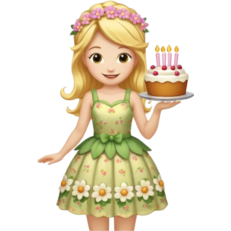 Fairy with cake emoji