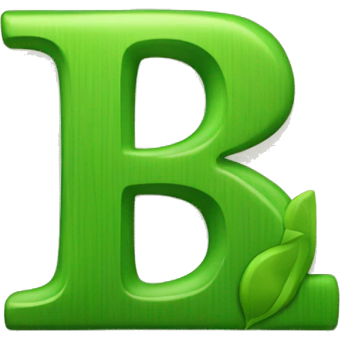B LETTER in box that isgreen emoji