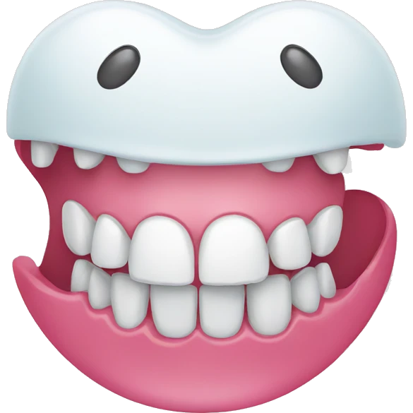 Emoji with dental orthodontics  emoji