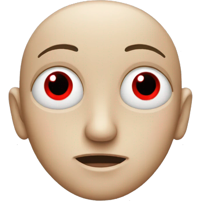 Emoji face red eyes emoji