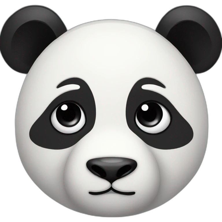 Innocent panda with teary eyes emoji