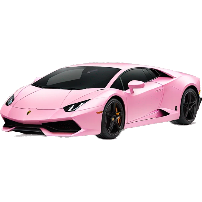 pastel pink lamborghini emoji