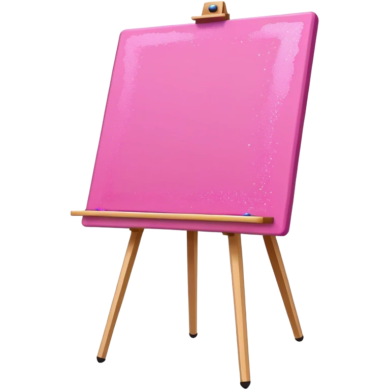 Pink paint easel with glitter  emoji