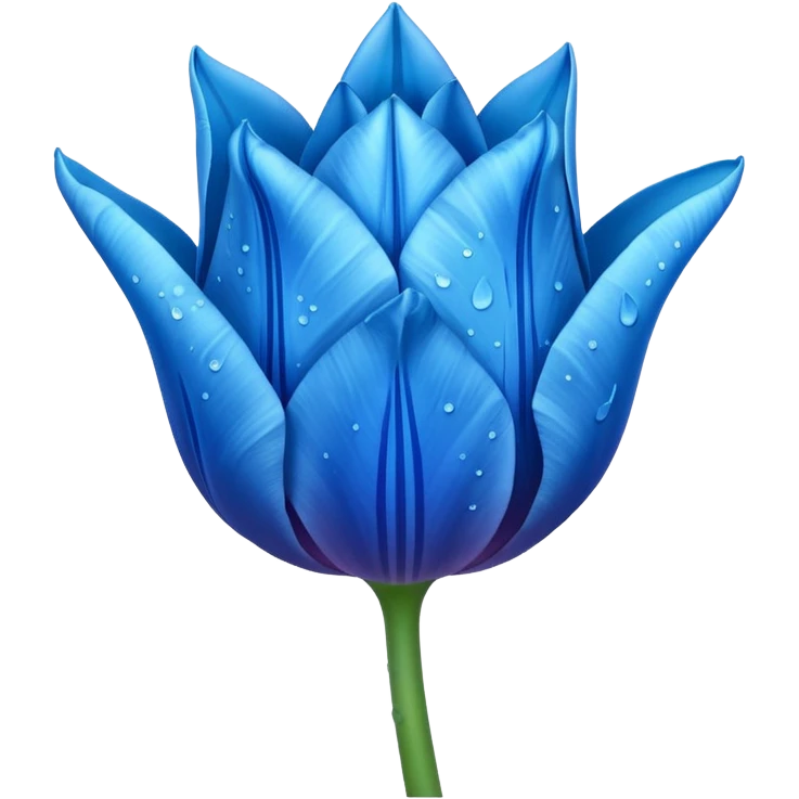 Light blue dark blue hombre Star speckled tulip emoji