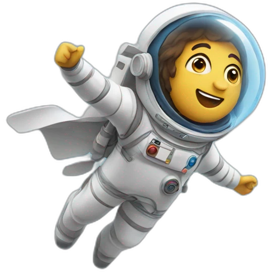 Personne flying space emoji