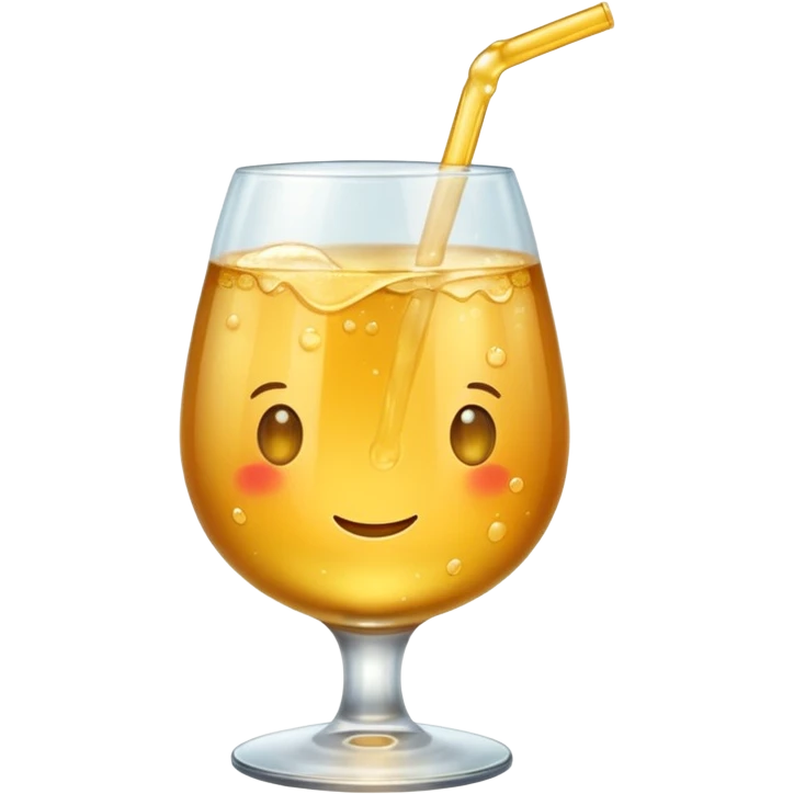 Apple juice in large glass emoji