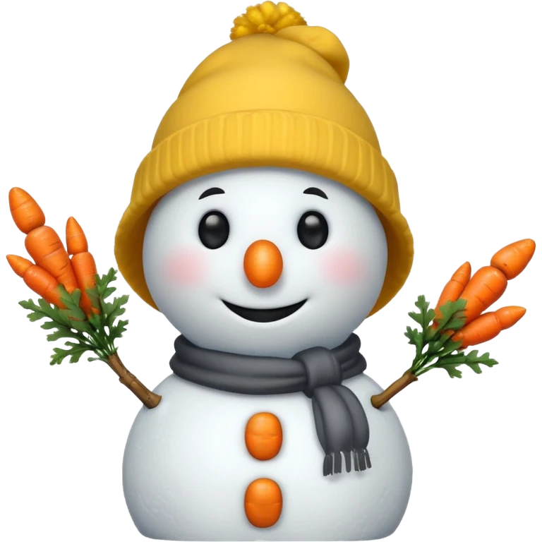 snowman wearing yellow hat emoji