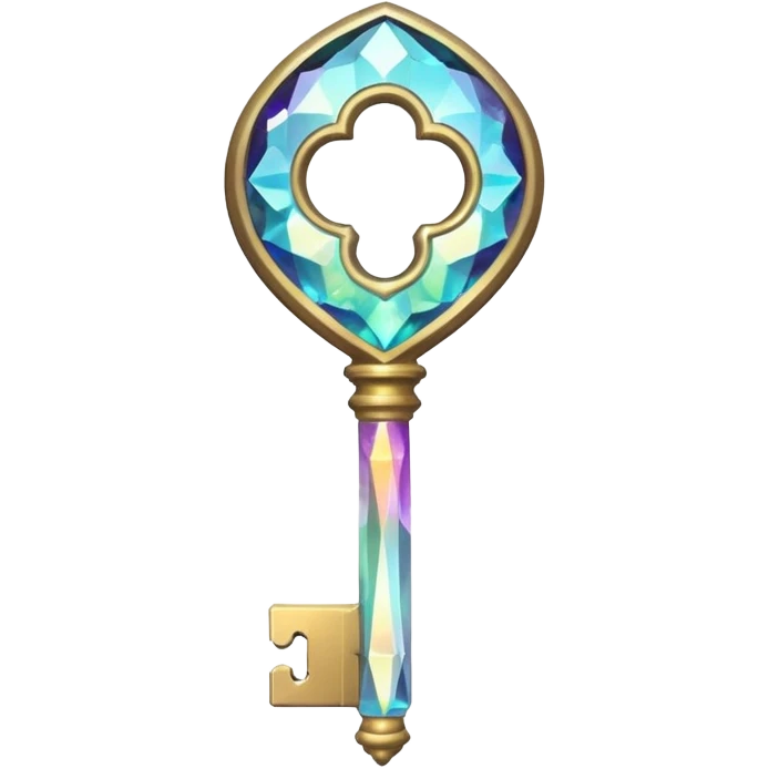 gemstone key unlocking a magic keyhole emoji