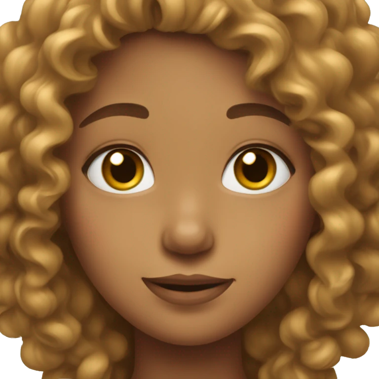 Girl called Bonnie with curly hair emoji