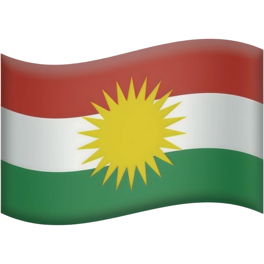 Yazidi flag 𒀭⚪☀️🟥 emoji