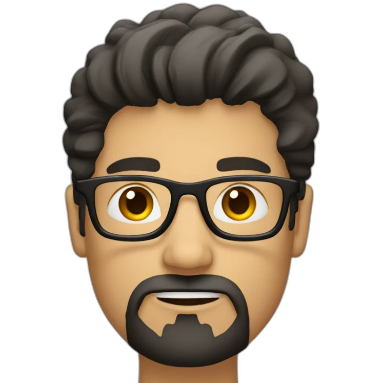 man,-dark-hair,-glasses,-goatee emoji