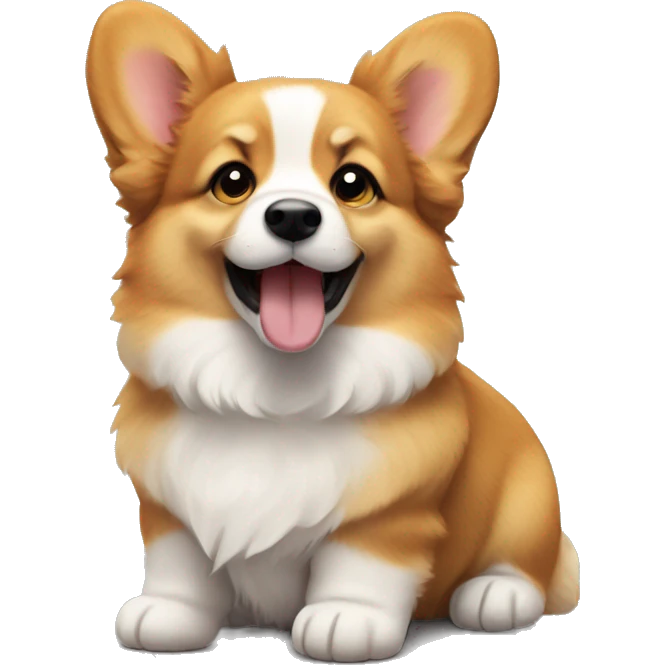 fluffy corgi puppy emoji