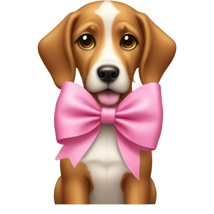 dog with a pink bow emoji