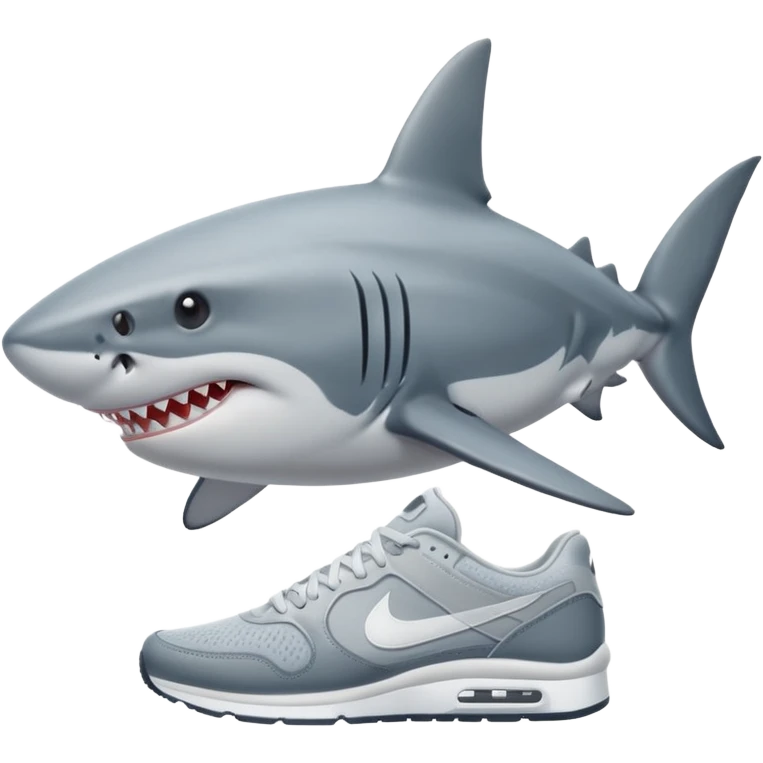 Shark whit nikes  emoji
