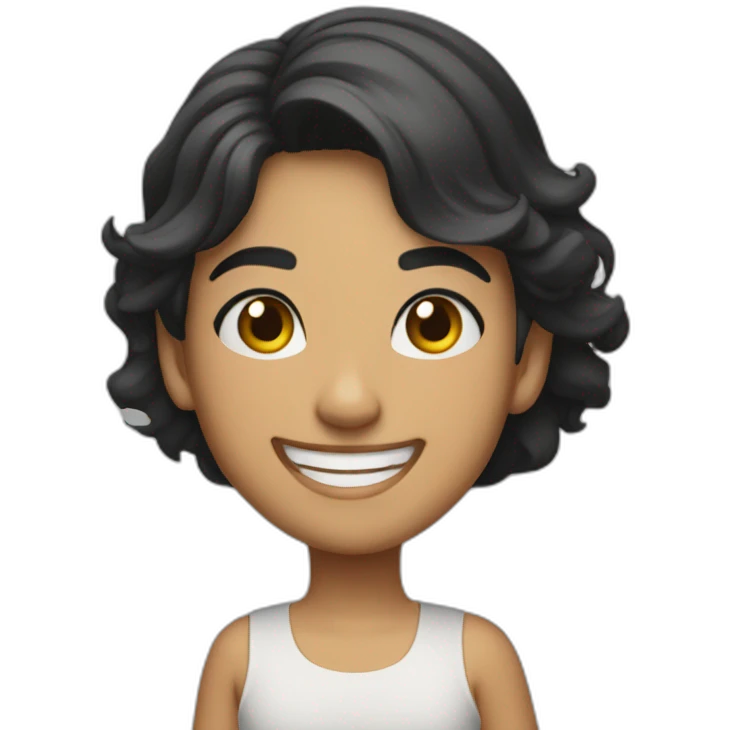 persona morena sonriendo emoji