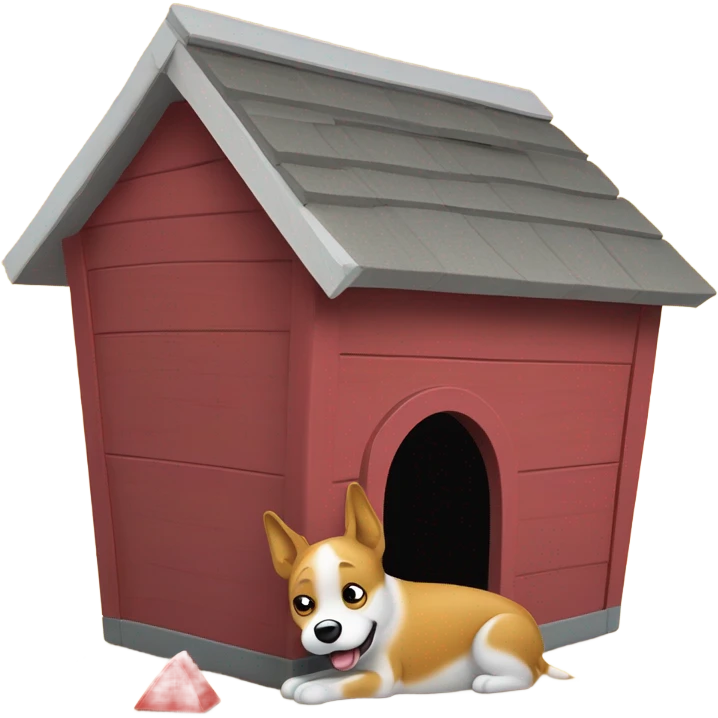A lady trapped in a dog house  emoji