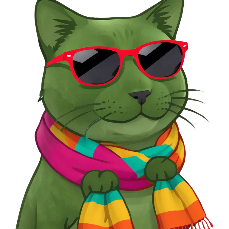 Cat with sunglasses emoji