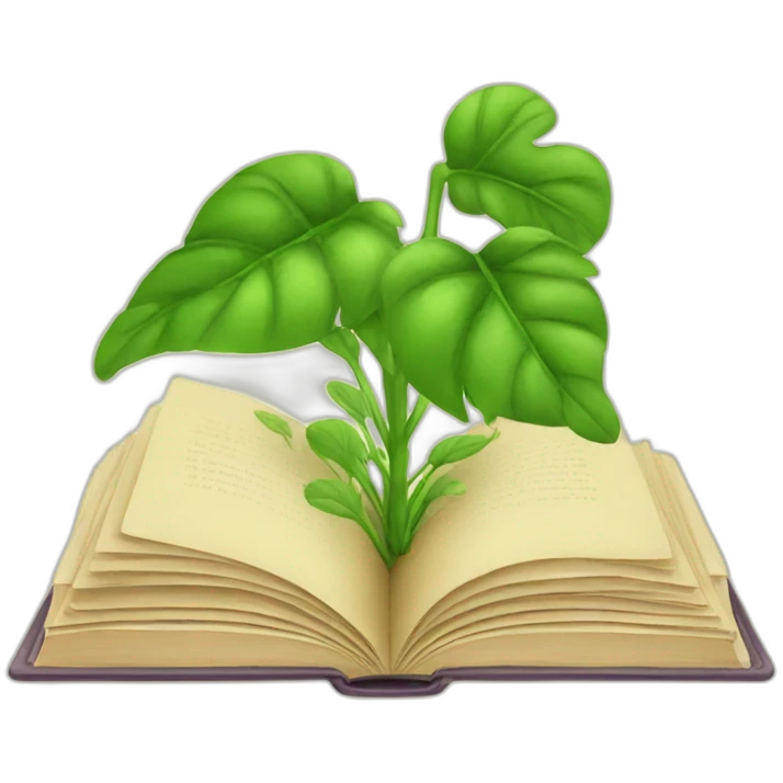 Open book about plants emoji