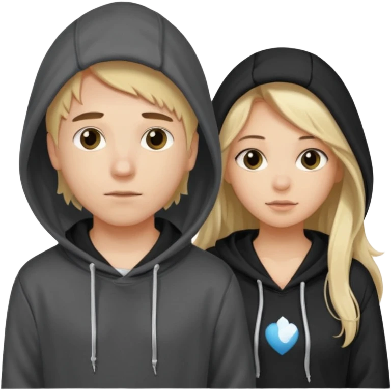 chce by to byla taka emotka 🙍‍♂️
chlopaka z czarnymi losami i czarna bluza z białym napisem "sperma" na srdoku.  zeby za nim stala taka ladna blondynka z dlugaimi wlosami i ona ciagnie za sznurek od
kaptura od bluzy tej pierwszej osobyl. dziewczyna ma szarą bluze emoji