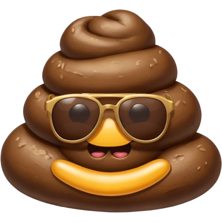 Poop with sunglasses emoji