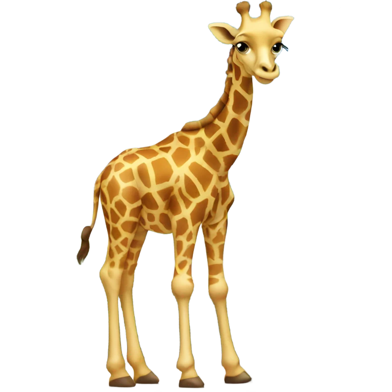 a giraffe standing in front of Eiffel Tower emoji