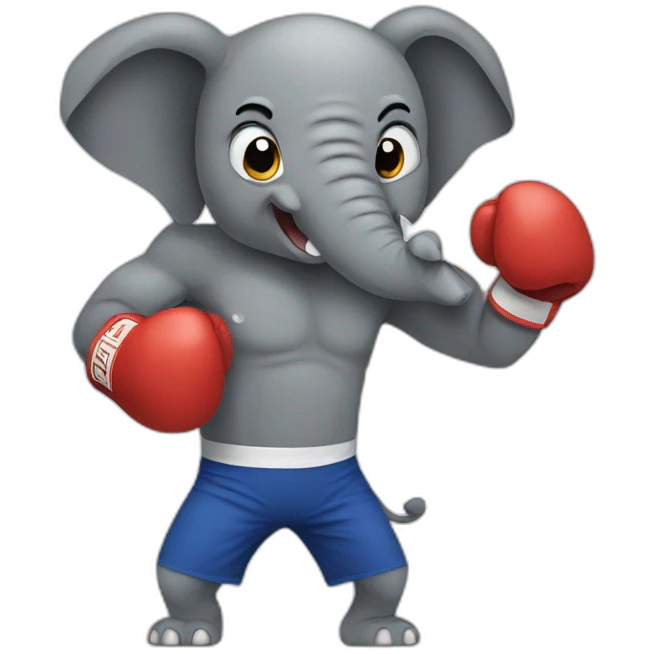Elephant Boxing Anger  emoji