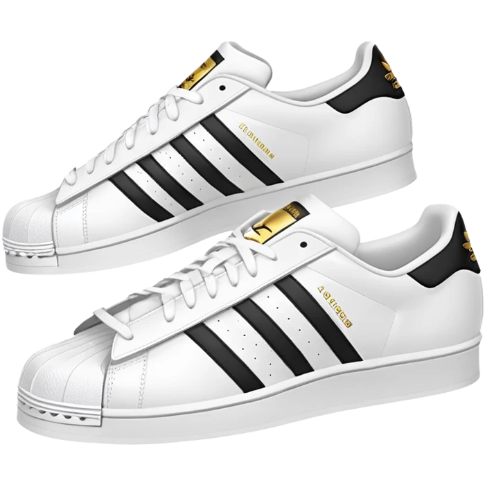 All white adidas superstar sneakers emoji