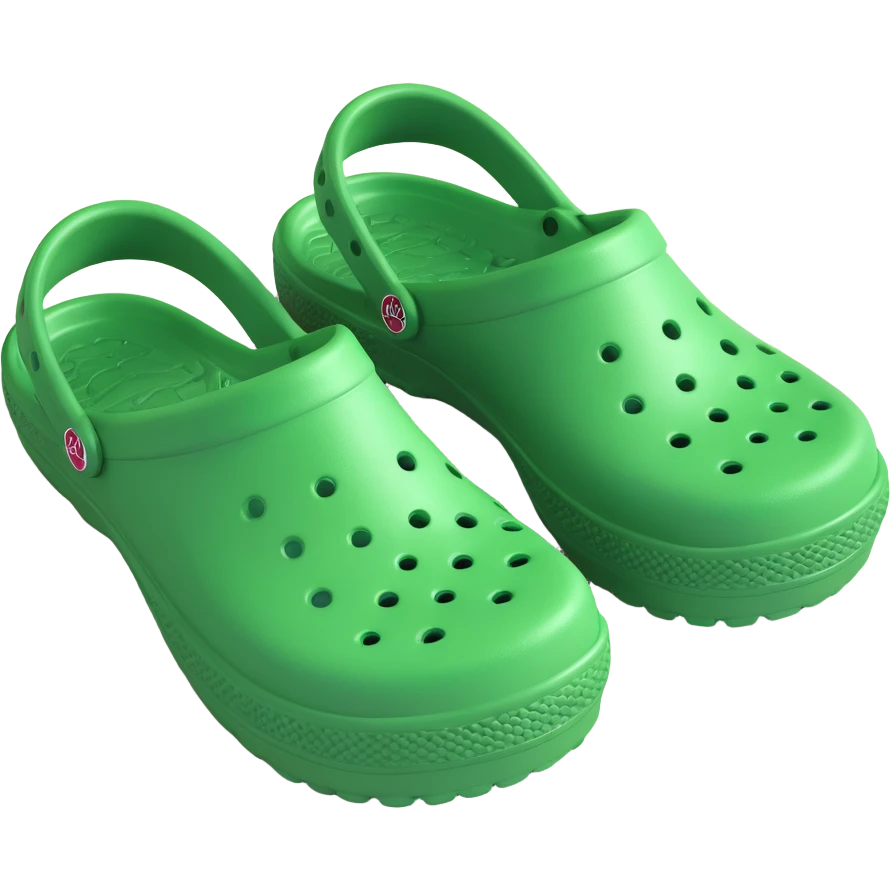 a pair of crocs shoes emoji