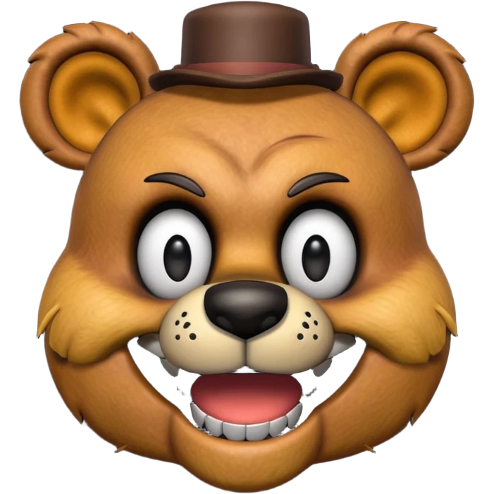 The head of Freddy Fazbear of five nights at Freddy emoji