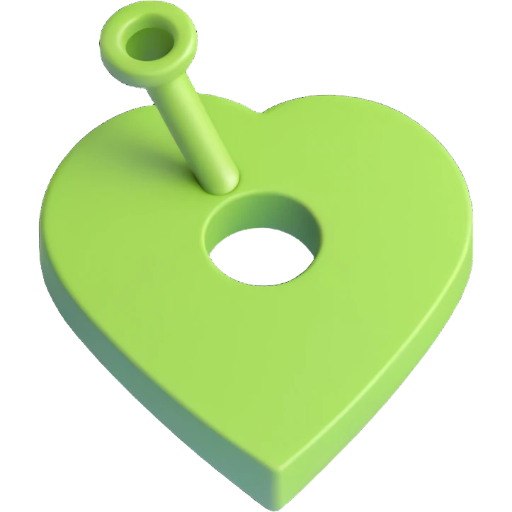 location pin icon, light green, with a hole in the middle, 3D style emoji