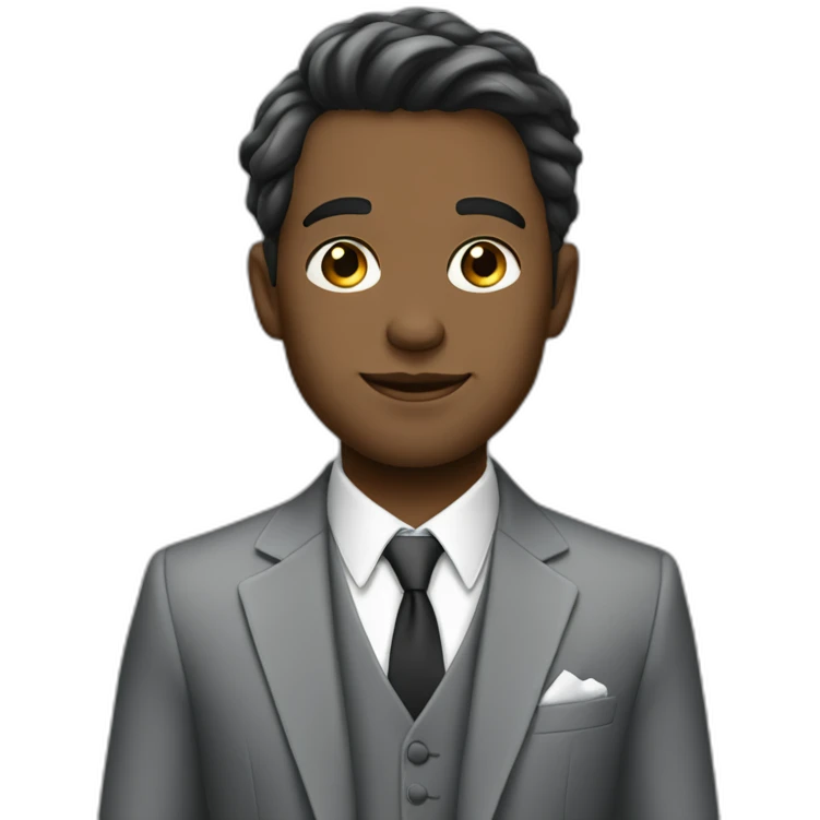 Posh-boy-with-gray-suit-and-1-million-euro emoji