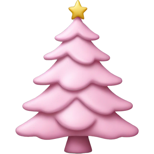 pastel pink christmas tree emoji