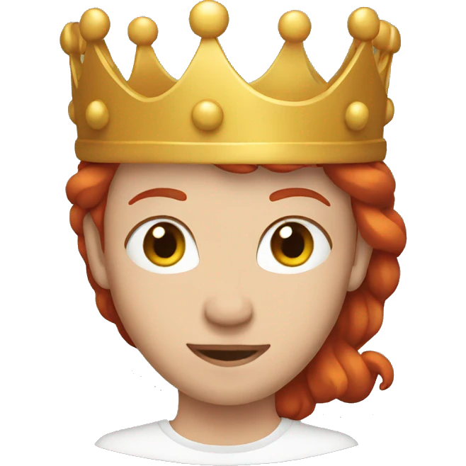 red hair with crown emoji