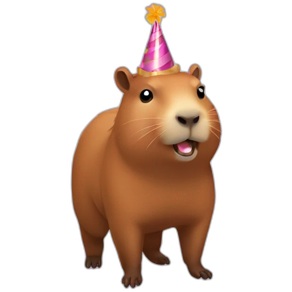 Capybara birthday emoji