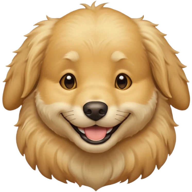 Cream coloured golden retriever emoji