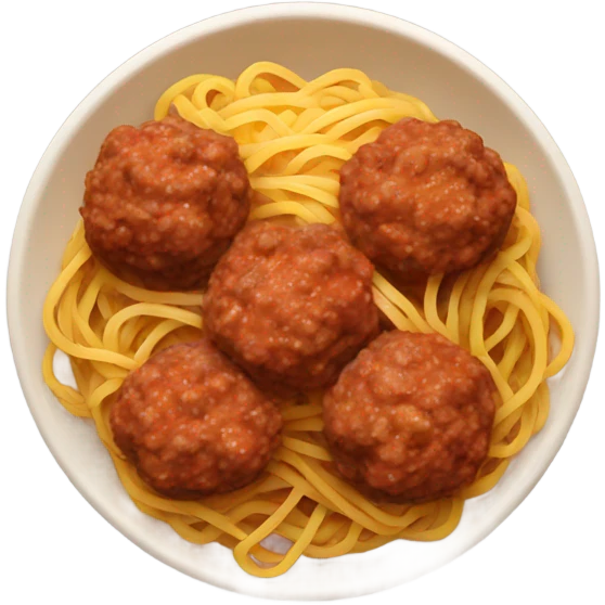 spaghetti with meatballs emoji