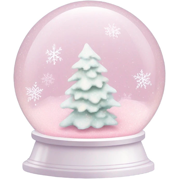 Pastel pink snow globe emoji