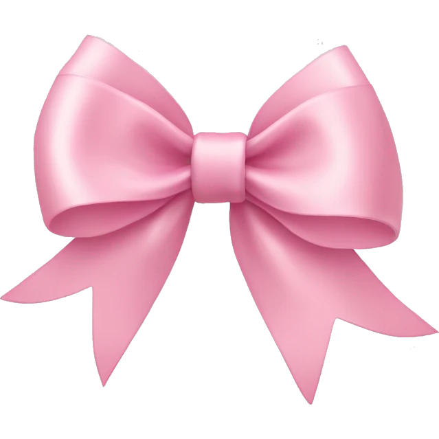 light pink ribbon bow emoji