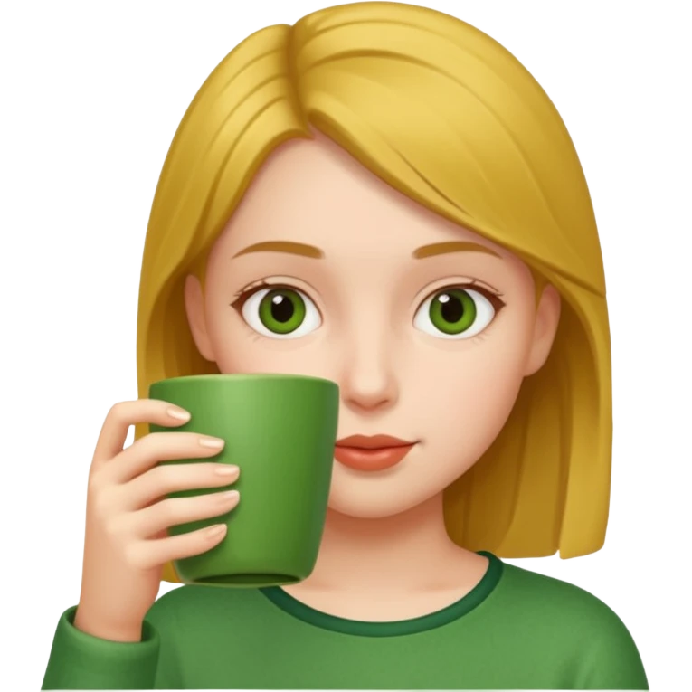una chica tomando mate emoji