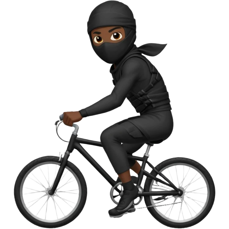 NInja with bicycle emoji