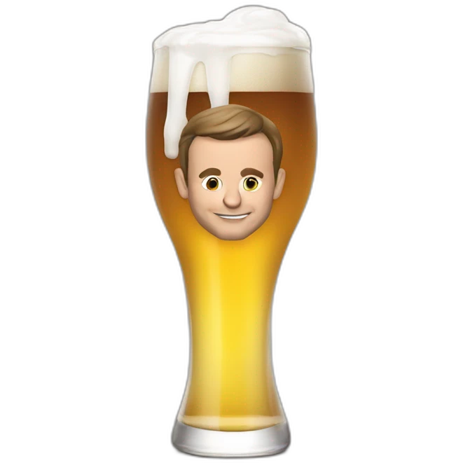 macron-drink-beer emoji
