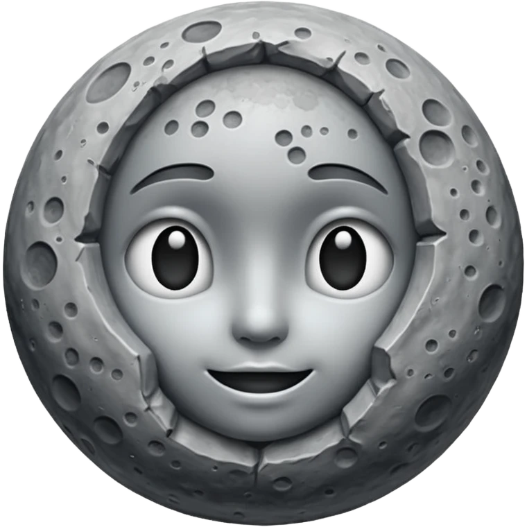realistic moon without face emoji