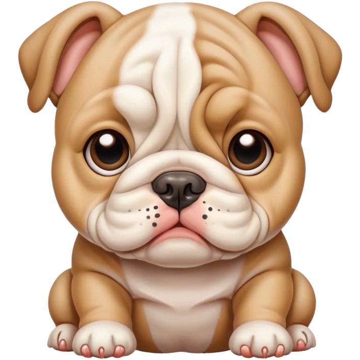 Perrita bebé bulldog emoji