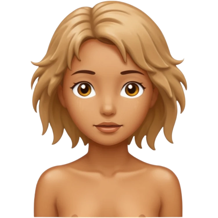 nude girl on beach emoji